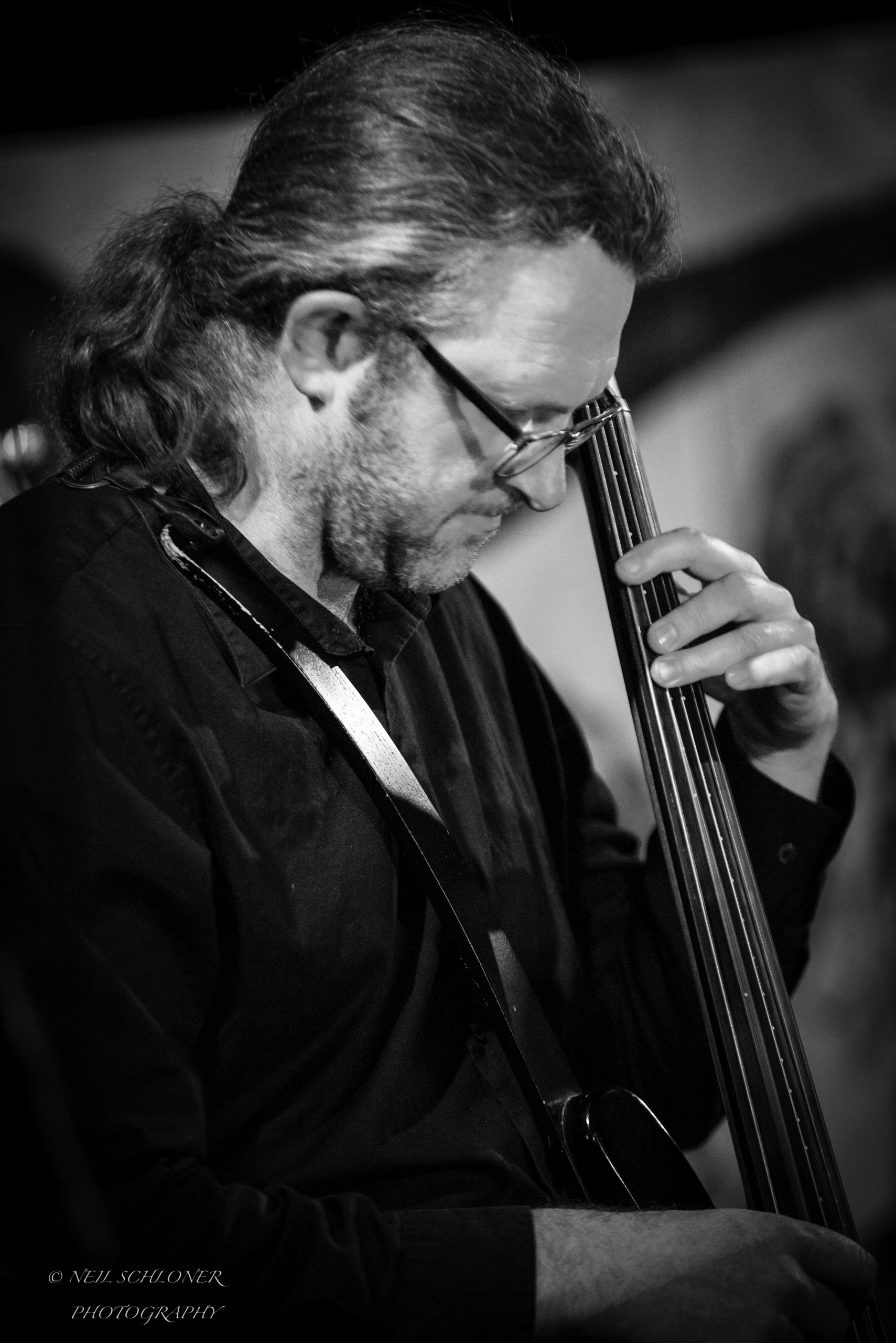 Aaron Kerr playing electric cello